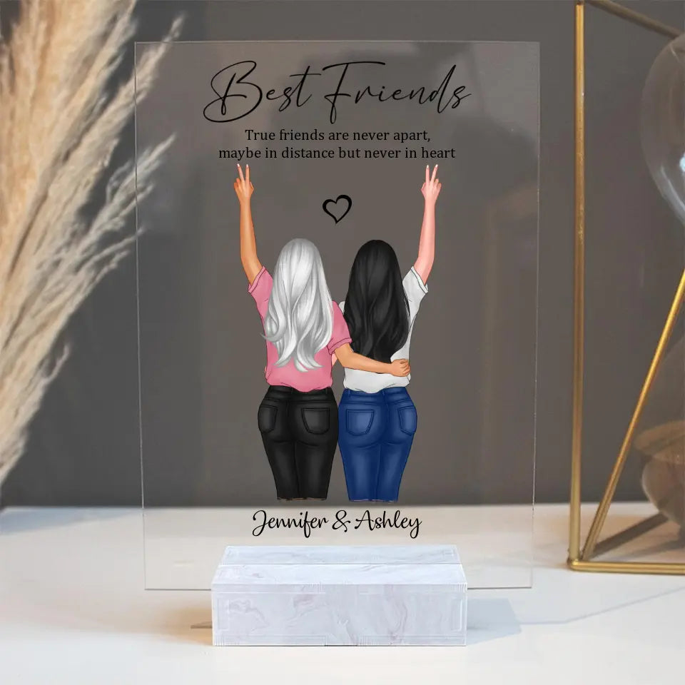 Unique Bestie Portrait in Acrylic Keepsake - Acrylic Plaque