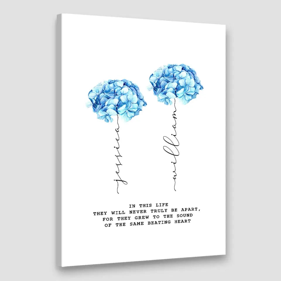 In This Life They Will Never Truly Be Apart - Custom Canvas Poster - Birthday Gìft For Friends