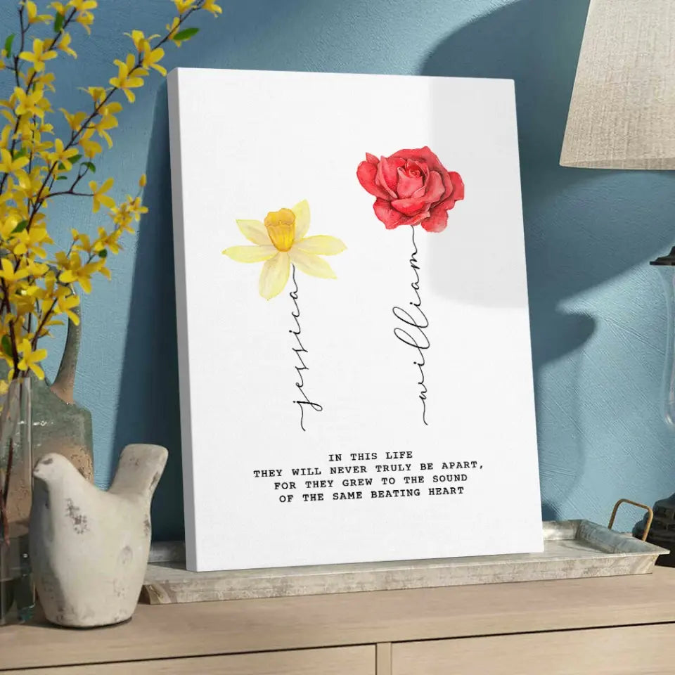In This Life They Will Never Truly Be Apart - Custom Canvas Poster - Birthday Gìft For Friends