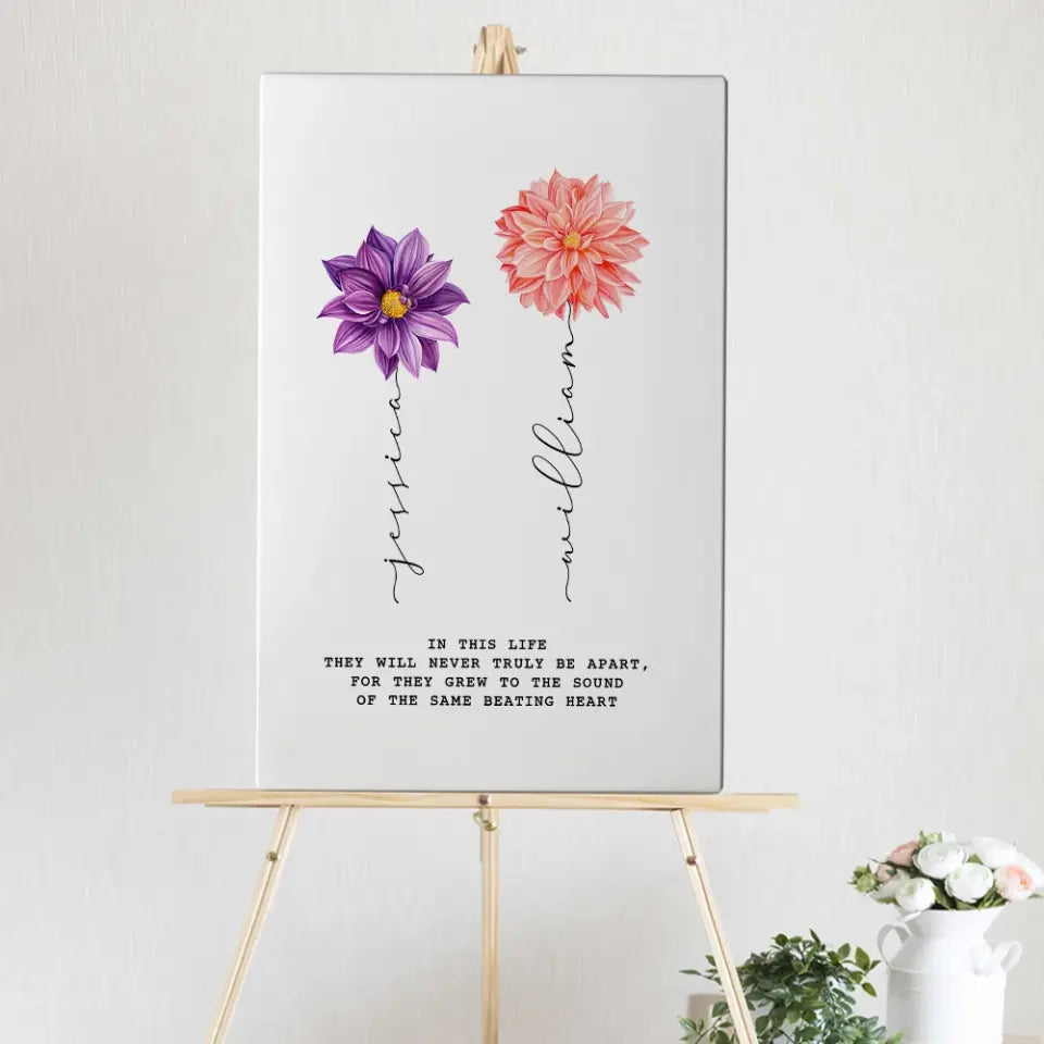 In This Life They Will Never Truly Be Apart - Custom Canvas Poster - Birthday Gìft For Friends