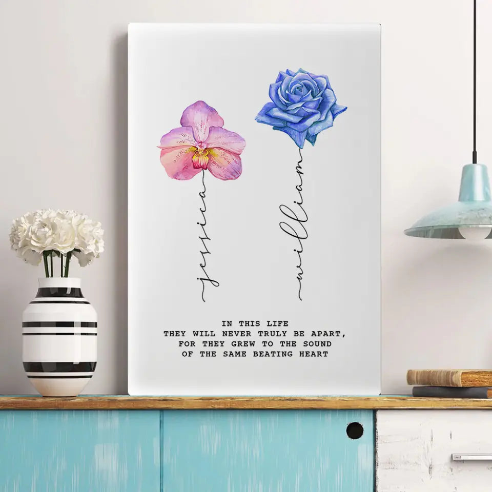 In This Life They Will Never Truly Be Apart - Custom Canvas Poster - Birthday Gìft For Friends