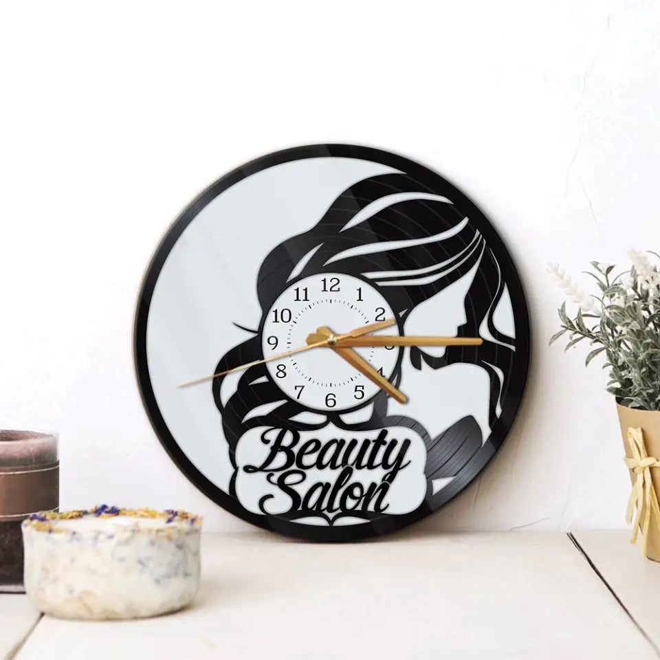 Beauty Salon - Special Wall Clock - Best Gift For Hairdressers For Hairstylists For Him/Her - Hair Salon Decor - 306IHPNPWC652