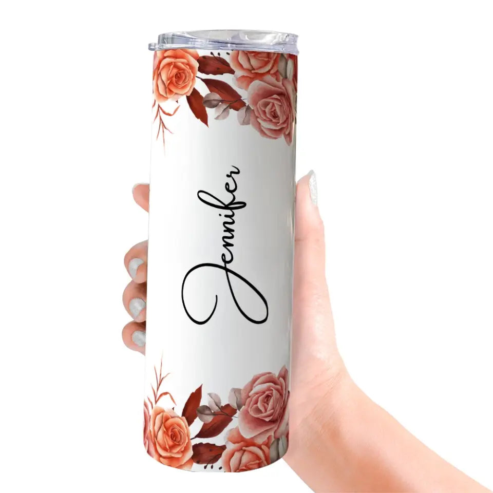 You Are Amazing Strong Capable - Custom Name Skinny Tumbler - Gift For Children Her | 306IHPLNTU656