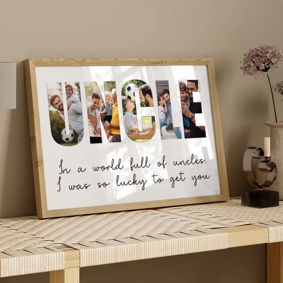In A World Full Of Uncles - Personalized Canvas - Gift For Uncle