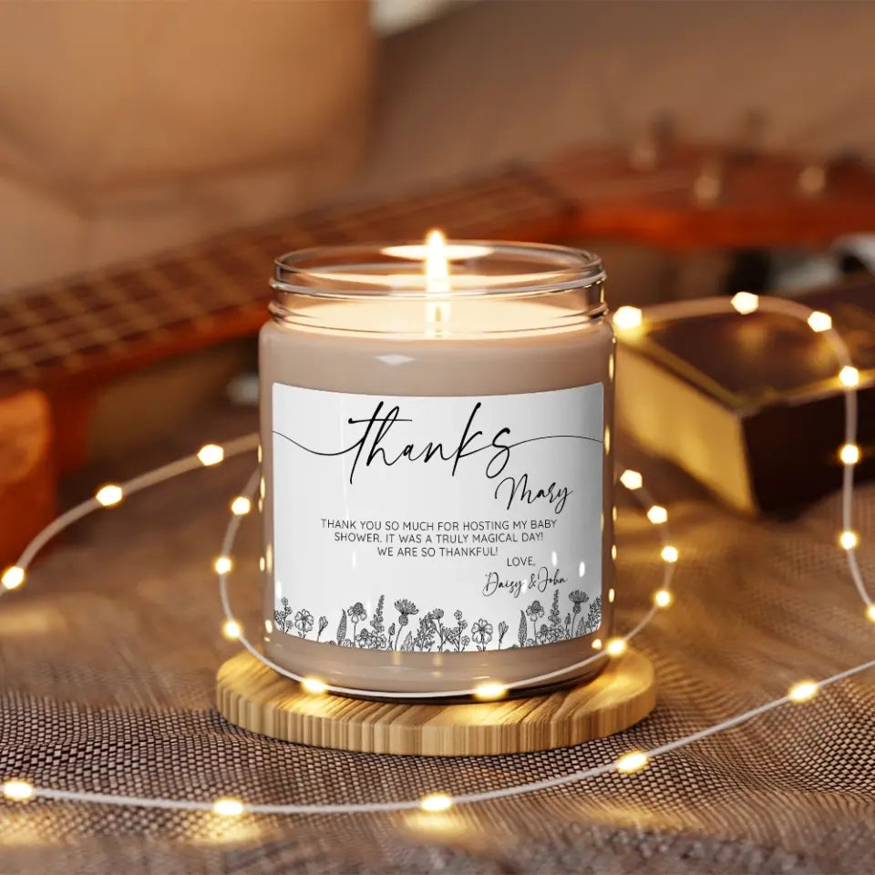 Thank You So Much For Hosting My Baby Shower Personalized Scented Candle