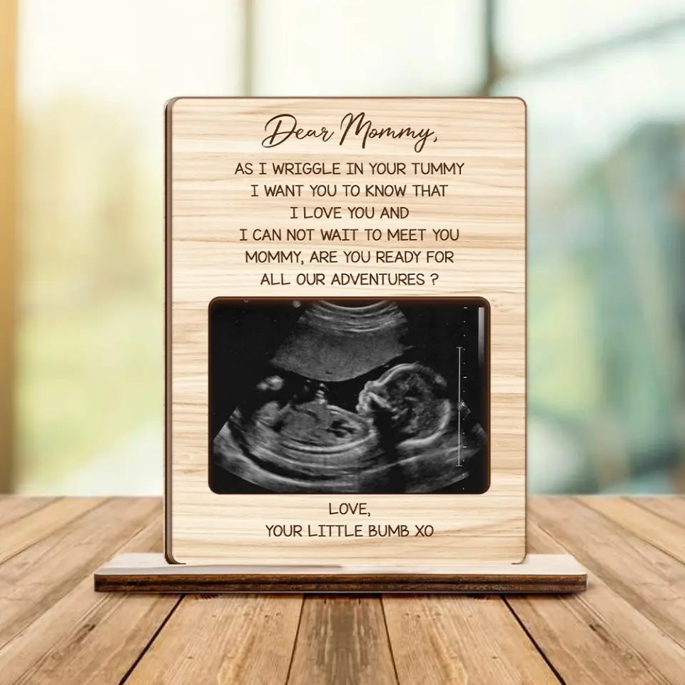 As I Wriggle In Your Tummy - Personalized Wooden Plaque - Gift For Pregnant Mom | 306IHPNPWP779