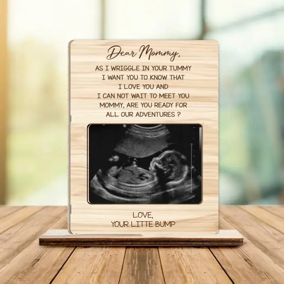As I Wriggle In Your Tummy - Personalized Wooden Plaque - Gift For Pregnant Mom | 306IHPNPWP779