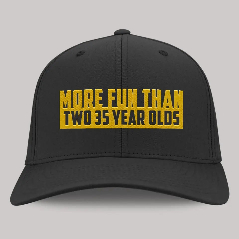 More Fun Than Two Double Age-Year-Olds Personalized Cap Birthday Gift For Dad