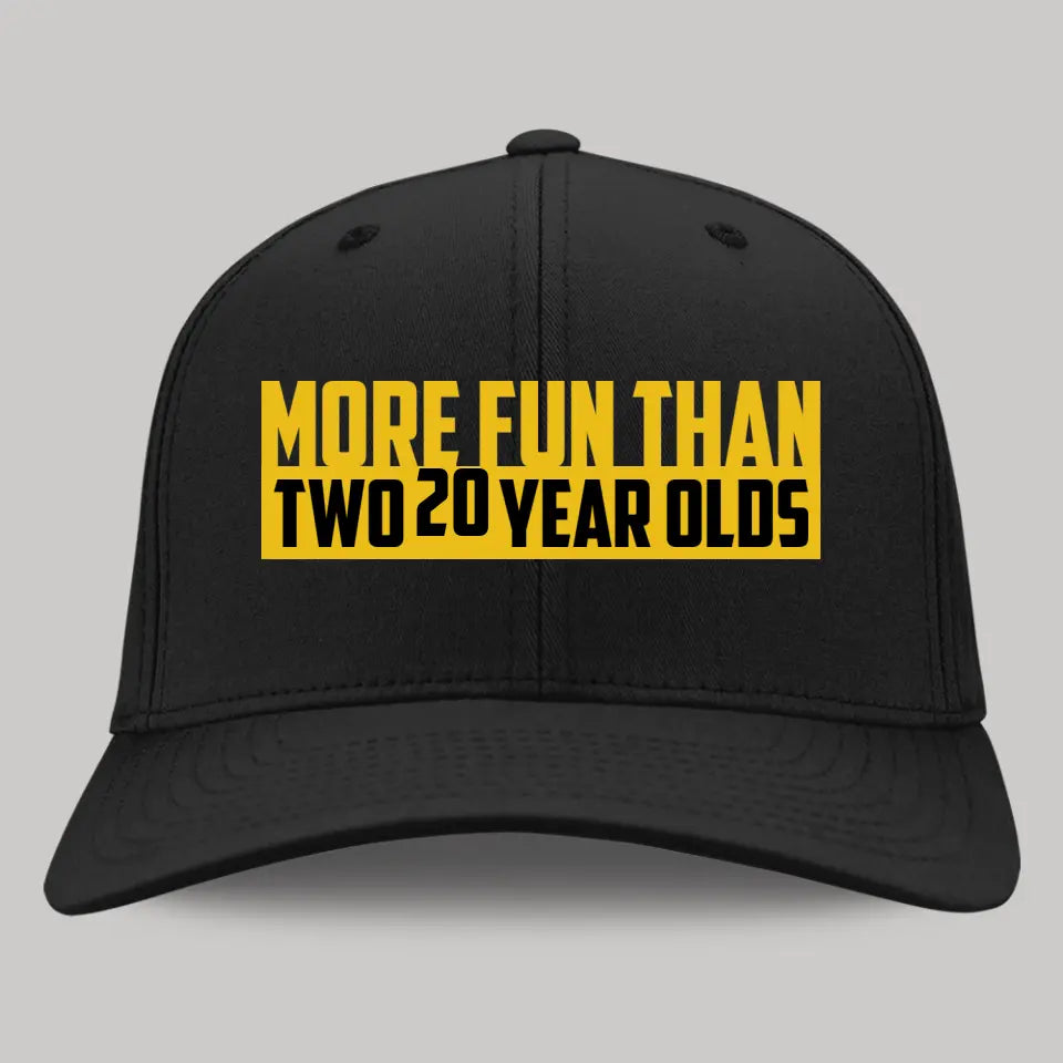 More Fun Than Two Double Age-Year-Olds Personalized Cap Birthday Gift For Dad