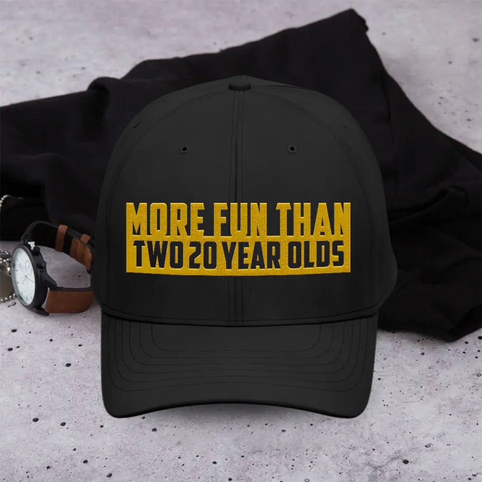 More Fun Than Two Double Age-Year-Olds Personalized Cap Birthday Gift For Dad
