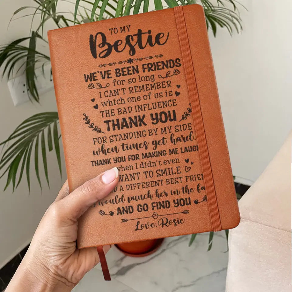 We're Been Friends For So Long - Graphic Leather Journal