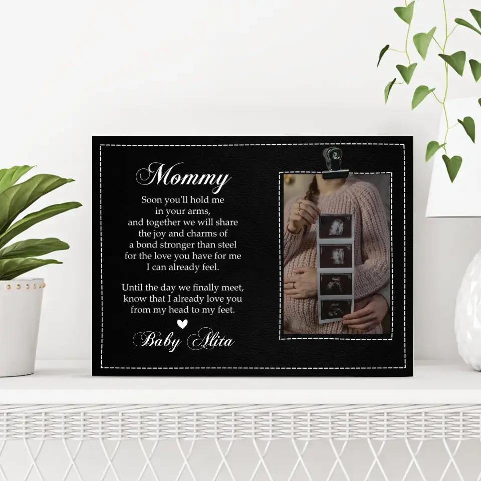 Until The Day We Finally Meet - Personalized Photo Clip Frame - Gift For Pregnant Mom