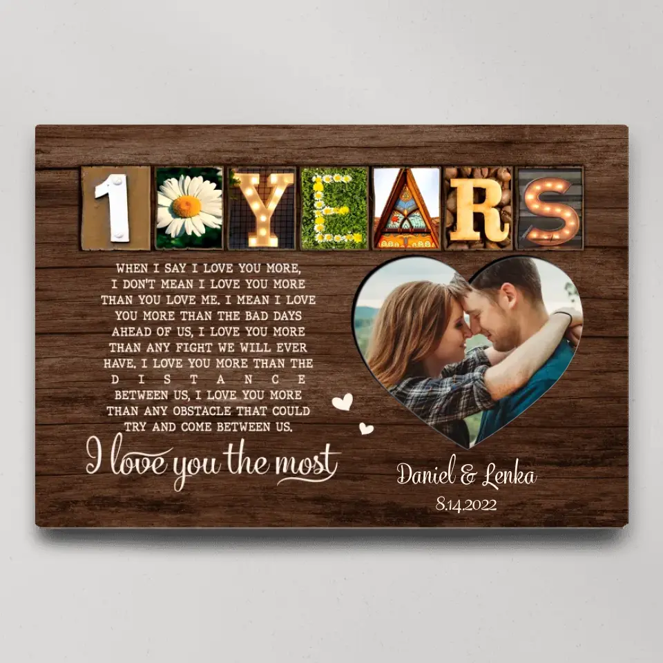 10 Years Anniversary - Personalized Canvas Poster - Gift For 10 Years Anniversary | 307IHPNPCA878