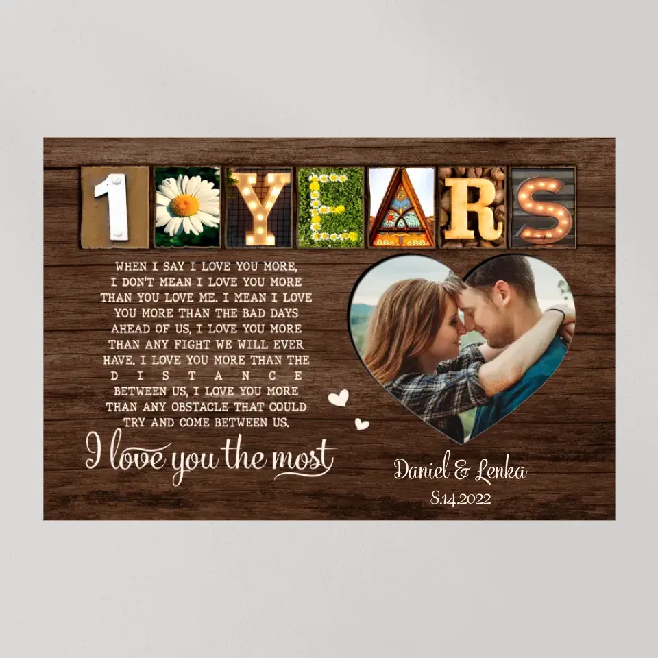 10 Years Anniversary - Personalized Canvas Poster - Gift For 10 Years Anniversary | 307IHPNPCA878