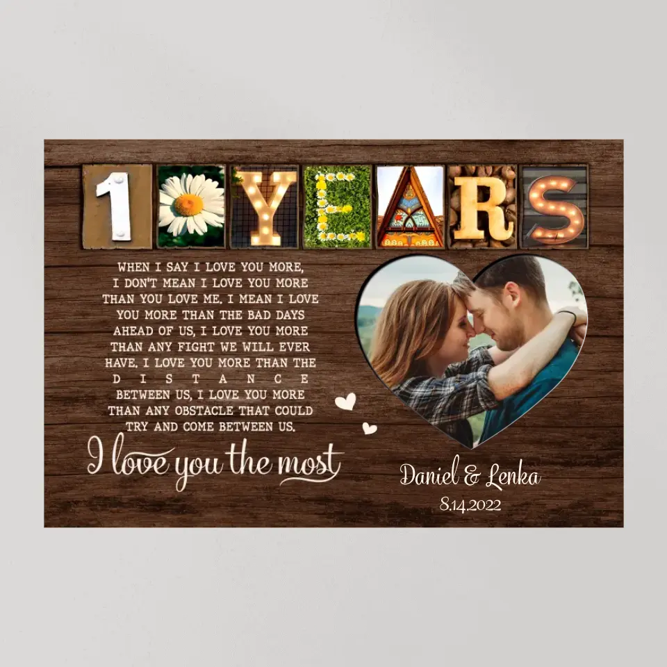 10 Years Anniversary - Personalized Canvas Poster - Gift For 10 Years Anniversary | 307IHPNPCA878
