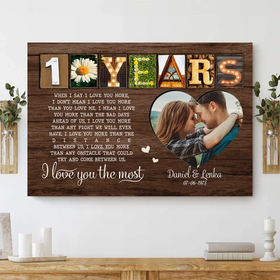10 Years Anniversary - Personalized Canvas Poster - Gift For 10 Years Anniversary | 307IHPNPCA878