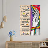 I Choose You Personalized Canvas Poster