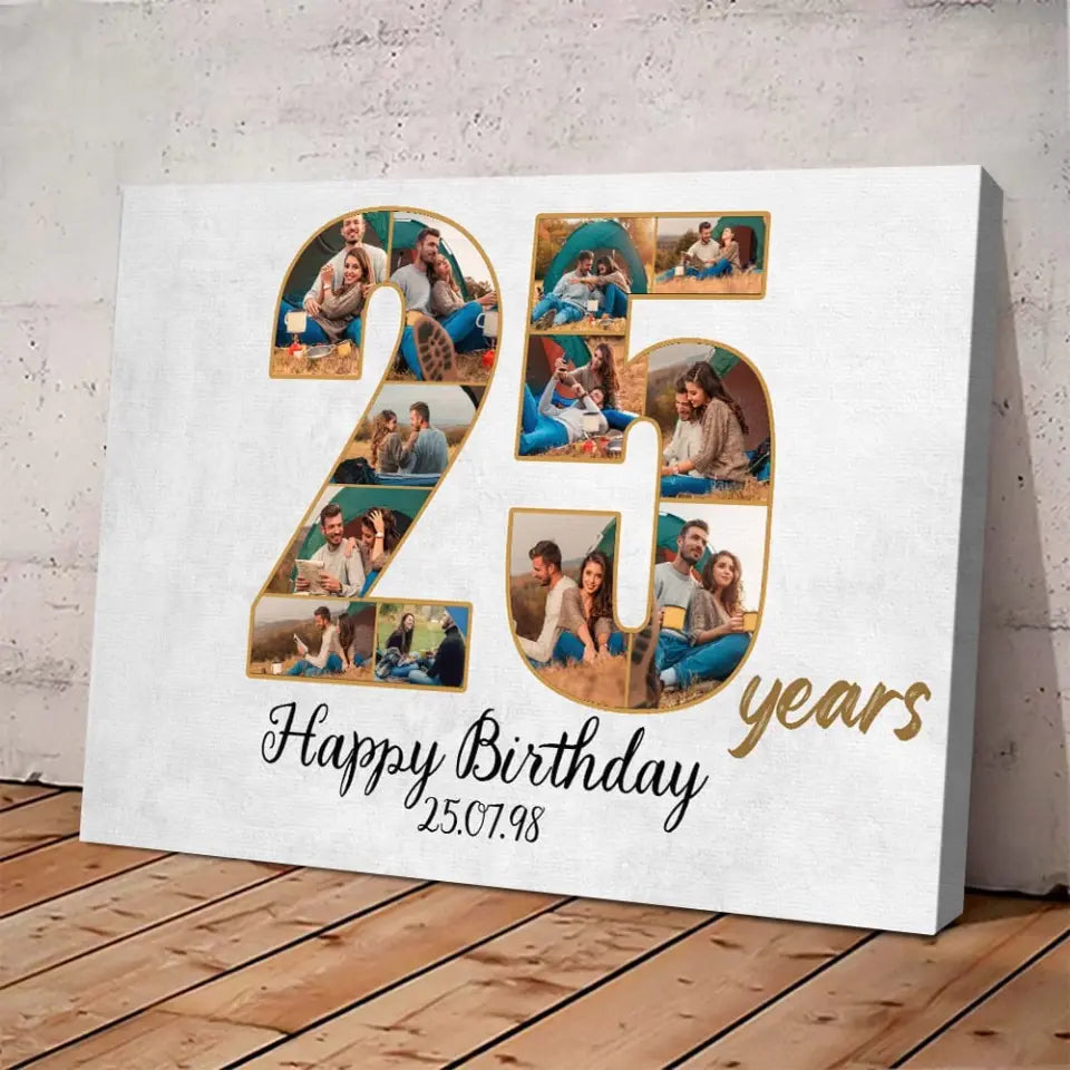 25 Years Anniversary - Canvas Wall Art - Gift For 25 Year Anniversary Birthday | 307IHPNPCA859