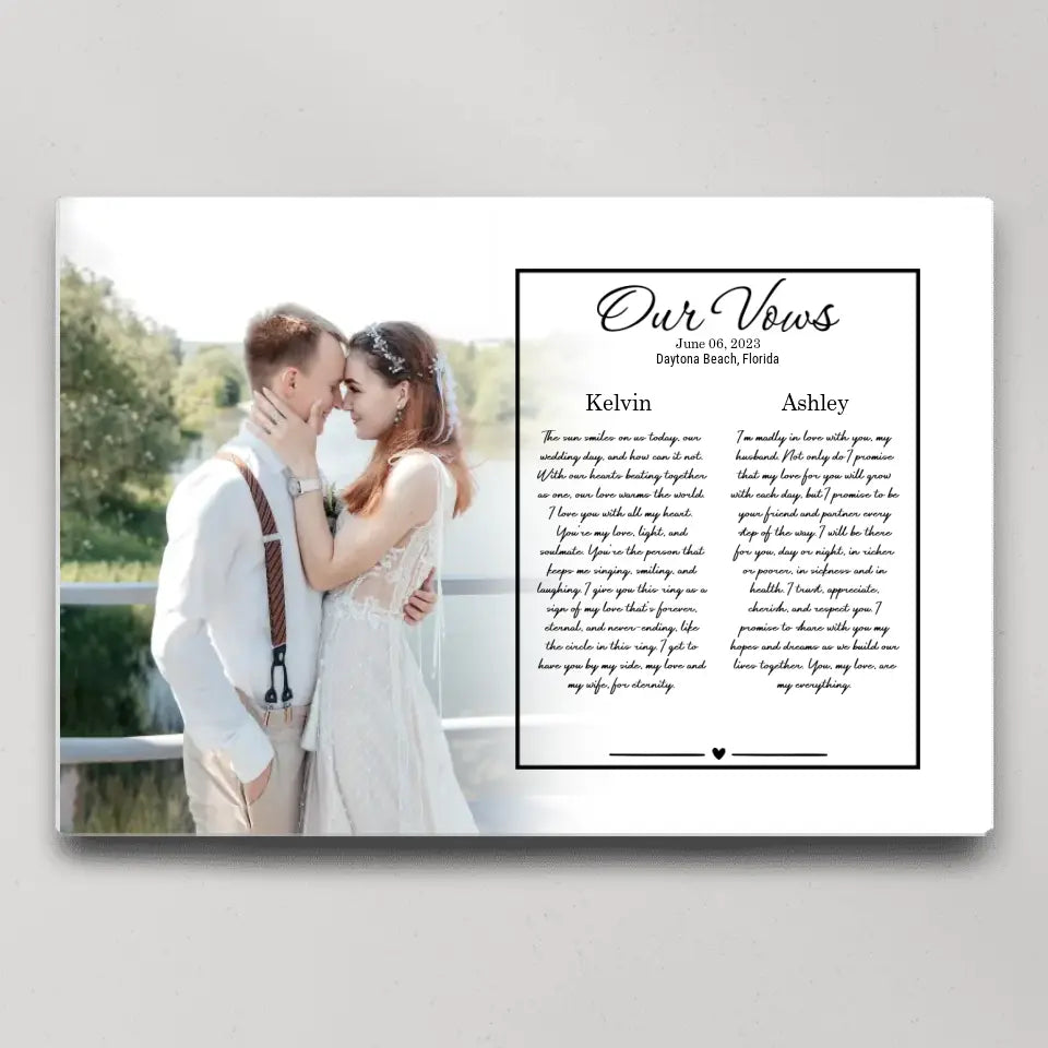 Our Vows - Personalized Canvas Poster - Wedding Gift For Couple | 305IHPBNCA609