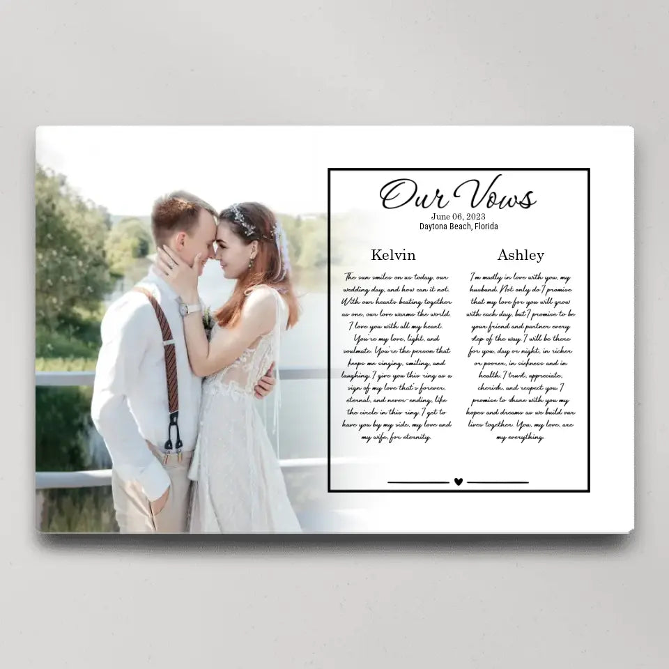 Our Vows - Personalized Canvas Poster - Wedding Gift For Couple | 305IHPBNCA609