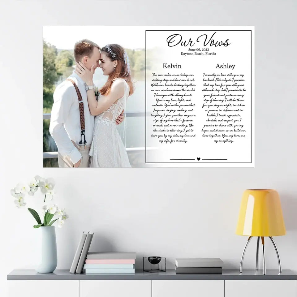 Our Vows - Personalized Canvas Poster - Wedding Gift For Couple | 305IHPBNCA609