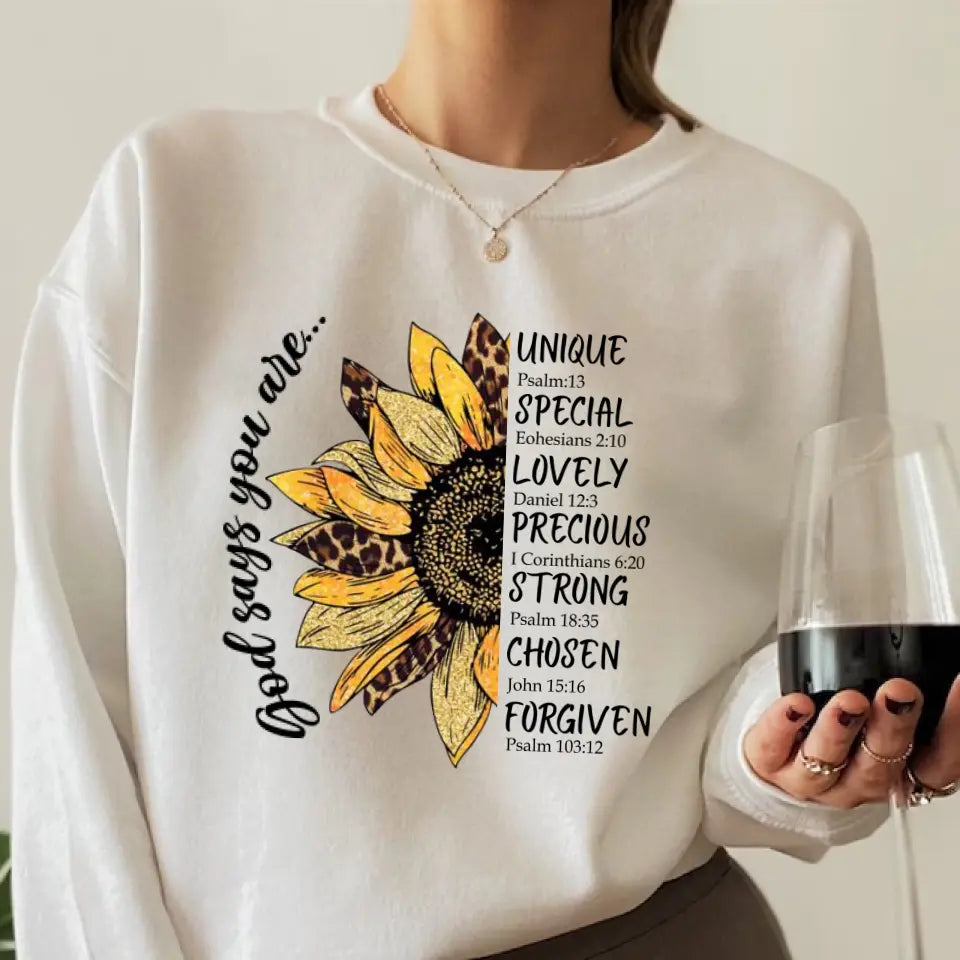 God Says You Are - Tshirt Sweater - Best Birthday Gifts for Him Her Daughter Son Grandma Mom - 301IHPVSSW135