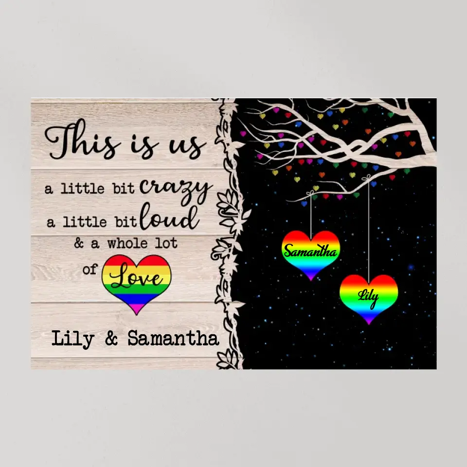 LGBT This Is Us Personalized Canvas Poster
