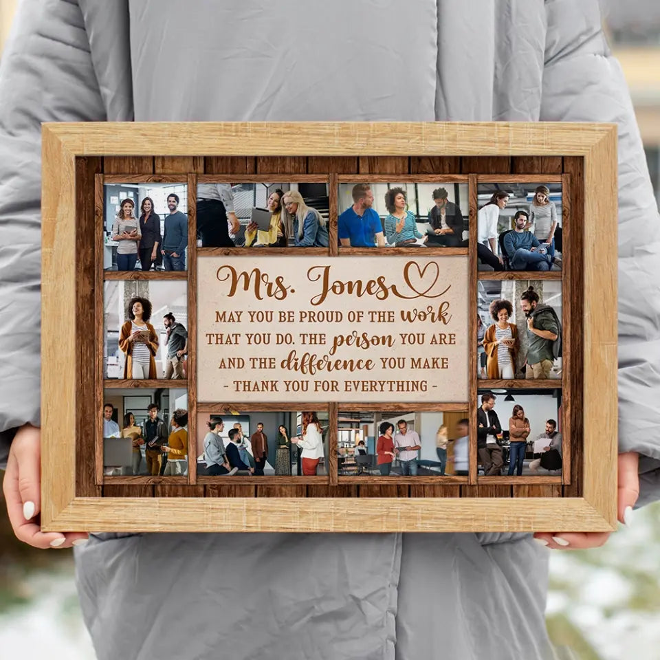 May You Be Proud Of The Work You Do - Personalized Canvas - Gift For Teacher Retirement | 308IHPNPCA893