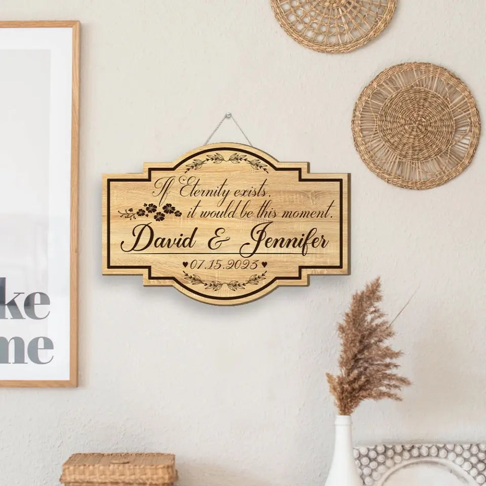 If Eternity Exists Custom Wooden Sign Anniversary Gift For Couples