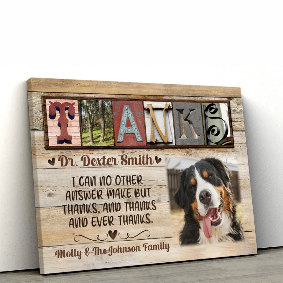 I Can No Other Answer Make But Thanks - Personalized Canvas Poster - Thank You Doctor Gift | 307IHPBNCA682