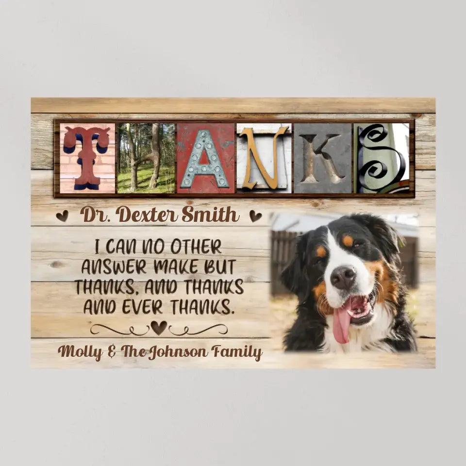 I Can No Other Answer Make But Thanks - Personalized Canvas Poster - Thank You Doctor Gift | 307IHPBNCA682