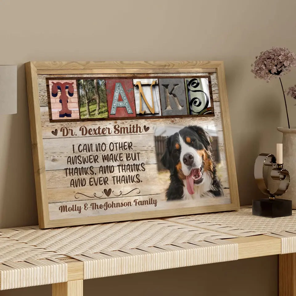 I Can No Other Answer Make But Thanks - Personalized Canvas Poster - Thank You Doctor Gift | 307IHPBNCA682