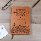 Pregnancy Journal Bump To Birth - Graphic Leather Journal - Pregnancy Gift New Mom | 308IHPNPLJ919