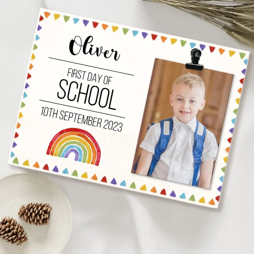First Day Of School - Personalized Photo Clip Frame - First Day Of School Gift | 308IHPBNPT918