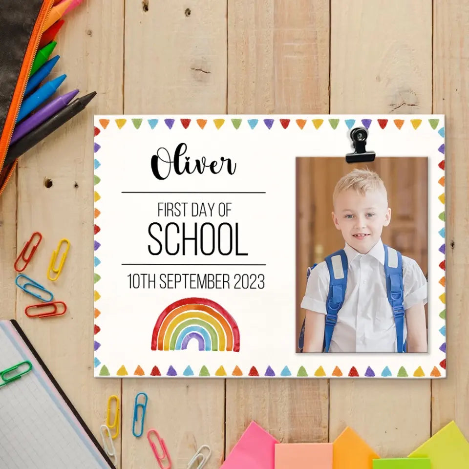 First Day Of School - Personalized Photo Clip Frame - First Day Of School Gift | 308IHPBNPT918