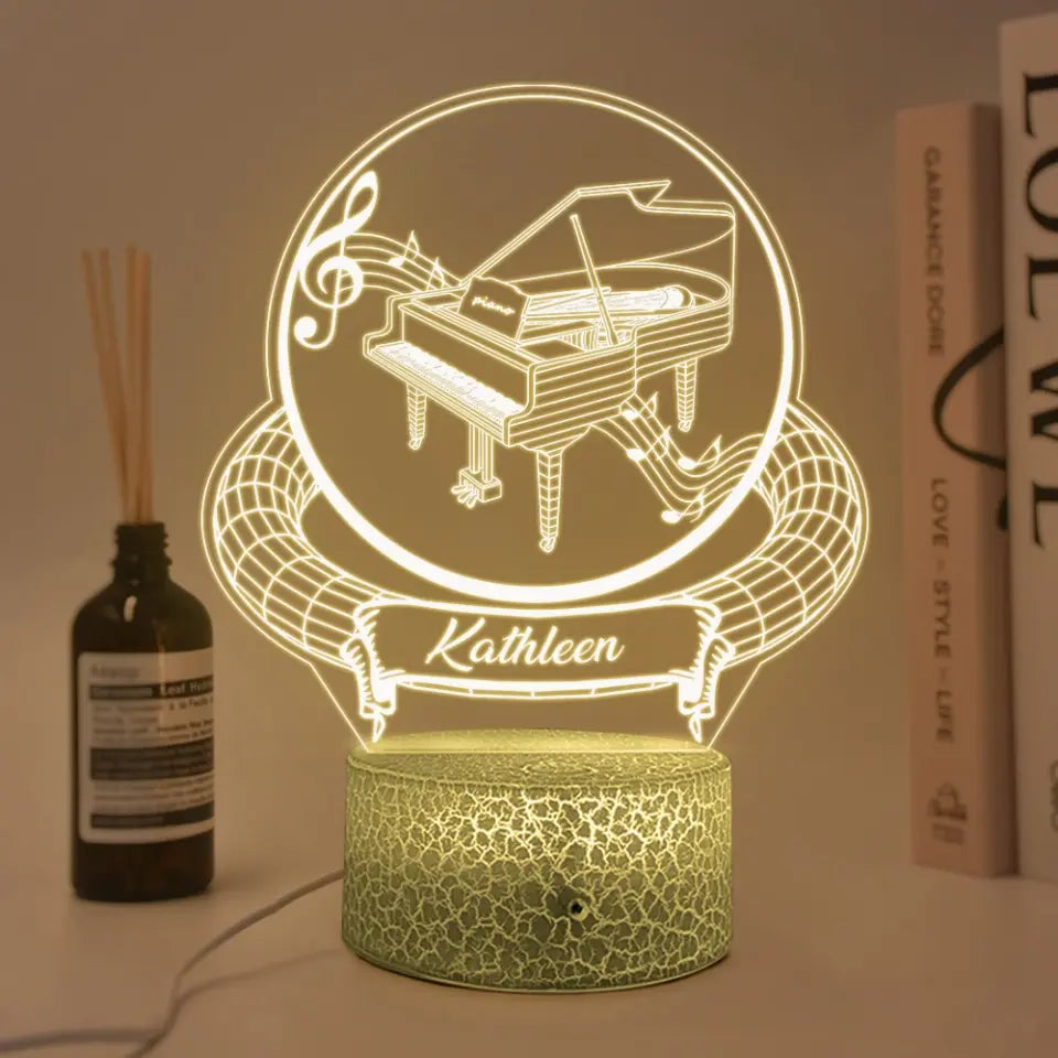 Music Piano Lovers - Personalized LED Light - Gift For Music Lovers