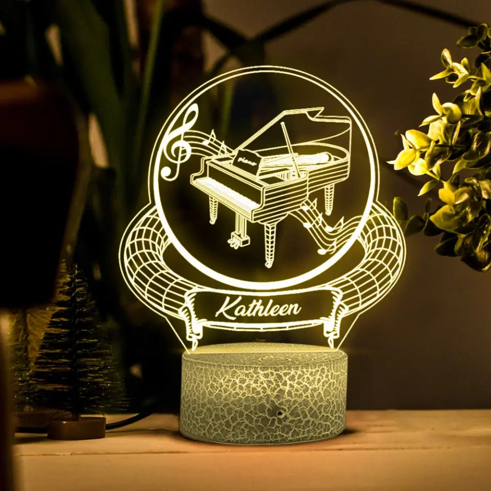Music Piano Lovers - Personalized LED Light - Gift For Music Lovers