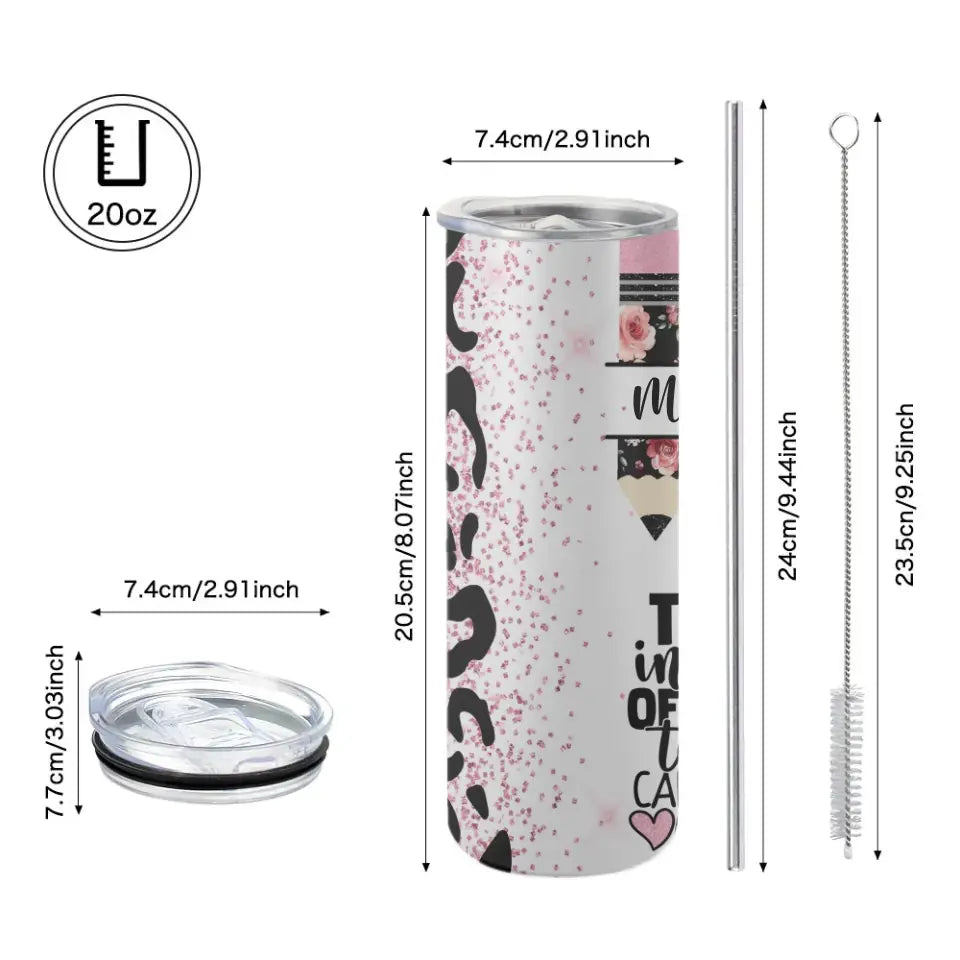 The Influence Of A Good Teacher - Personalized Skinny Tumbler - Gift For Teacher | 307IHPLNTU892