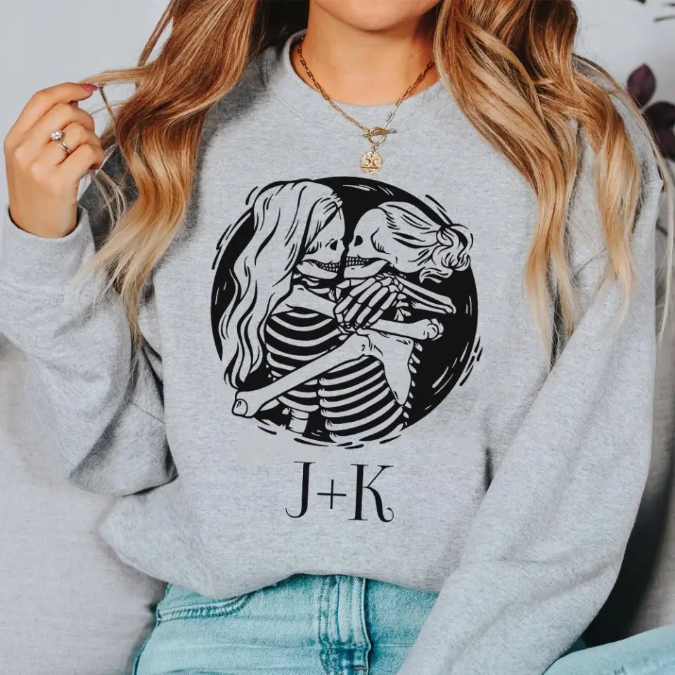 Lesbian Couple - Personalized Sweatshirt - Halloween Gifts | 308IHPBNTS901