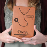 Doctor Loading - Personalized Graphic Leather Journal - Gift For Future Doctor | 308IHPBNLJ981