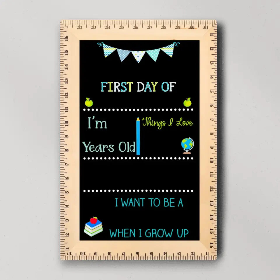 First Day Of School - Handwriting Canvas - Gift For Kids Children | 308IHPBNCA982