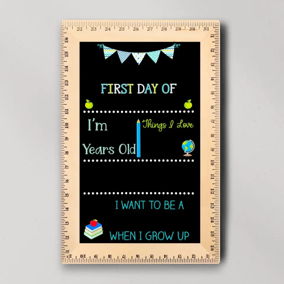 First Day Of School - Handwriting Canvas - Gift For Kids Children | 308IHPBNCA982