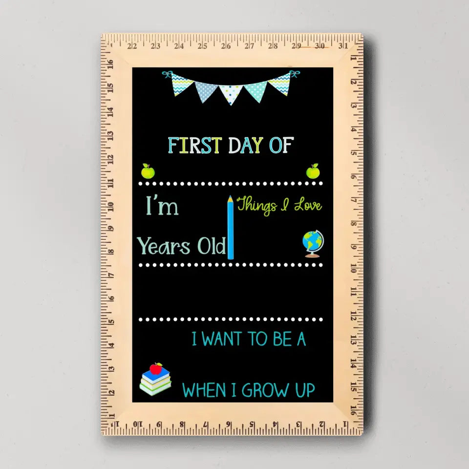 First Day Of School - Handwriting Canvas - Gift For Kids Children | 308IHPBNCA982