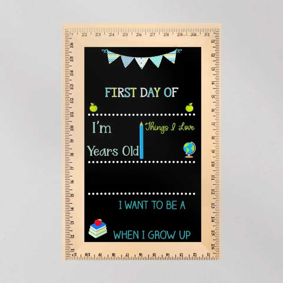 First Day Of School - Handwriting Canvas - Gift For Kids Children | 308IHPBNCA982