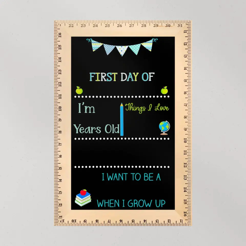 First Day Of School - Handwriting Canvas - Gift For Kids Children | 308IHPBNCA982