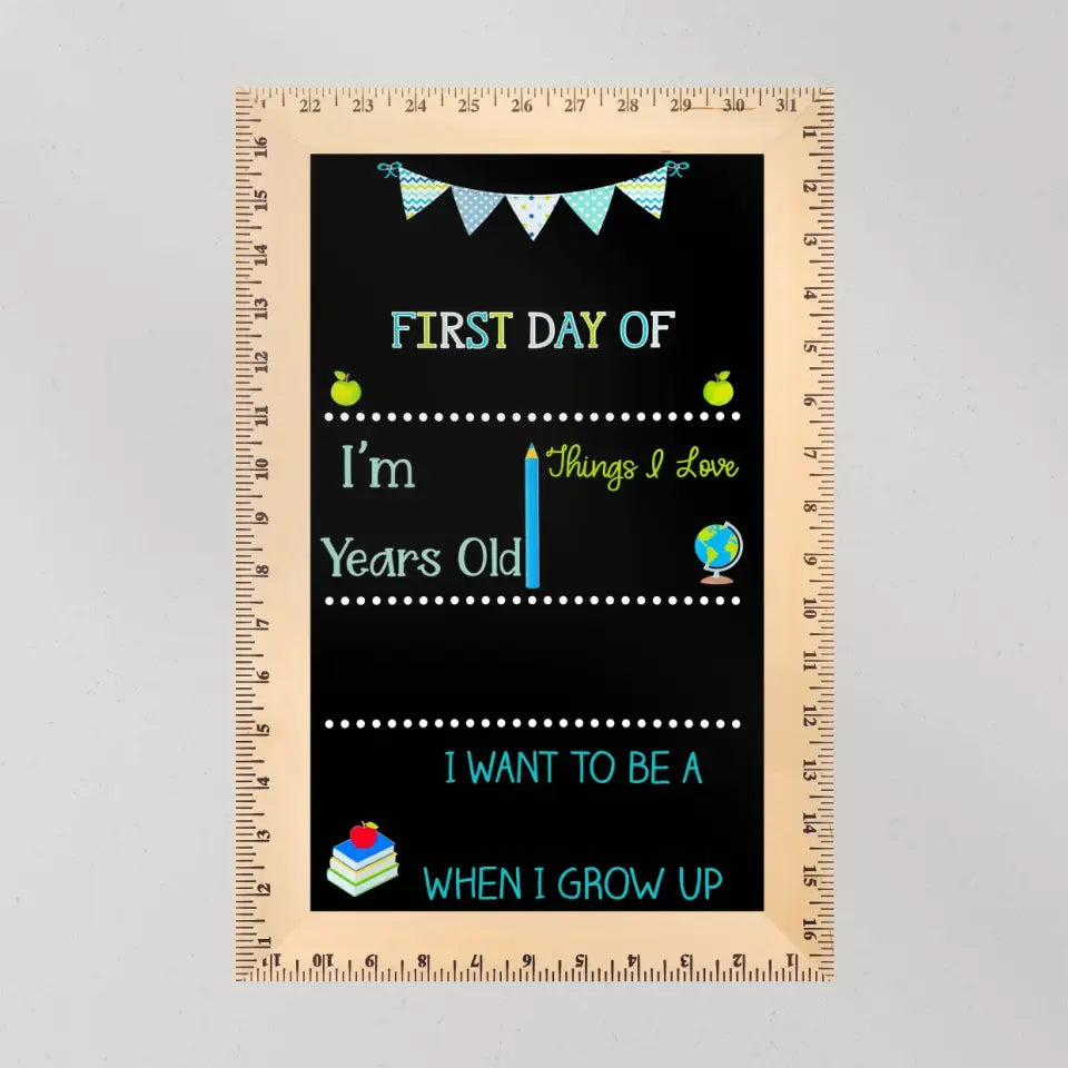 First Day Of School - Handwriting Canvas - Gift For Kids Children | 308IHPBNCA982