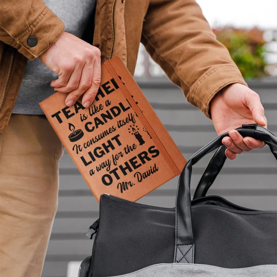 From Small Seeds Grow Mighty Trees - Personalized Graphic Leather Journal - Gift For Teacher | 308IHPLNLJ979