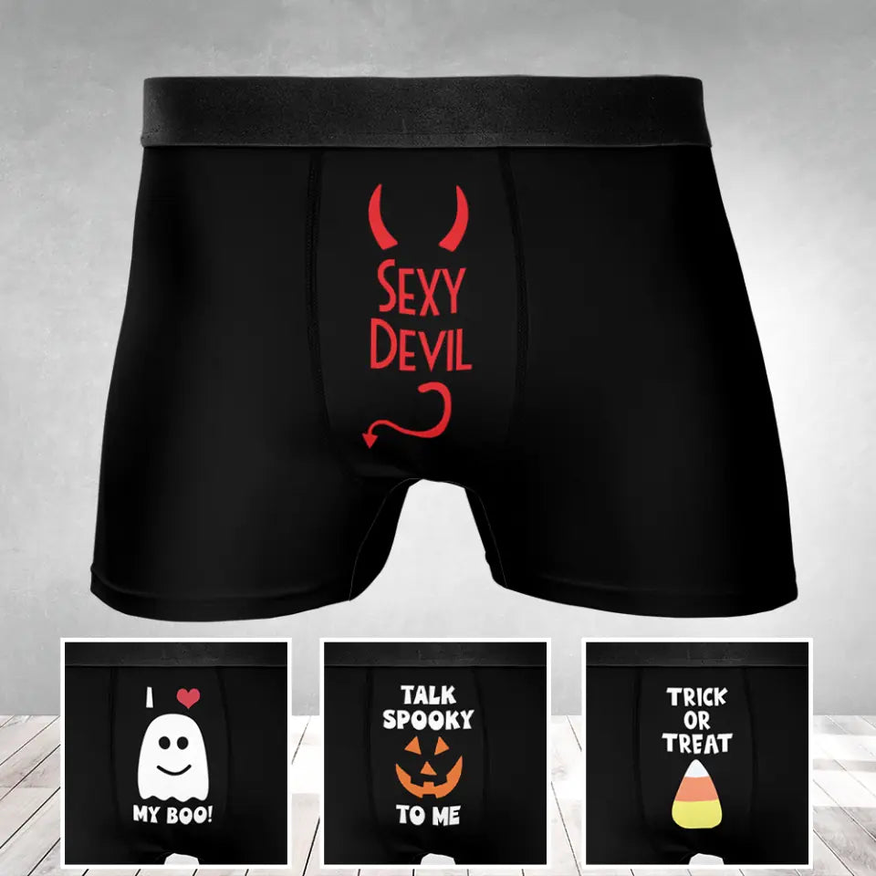 Halloween Underwear, Funny Boxer Briefs, Gift For Husband, Gifts For Boyfriend | 308IHPNPMB964