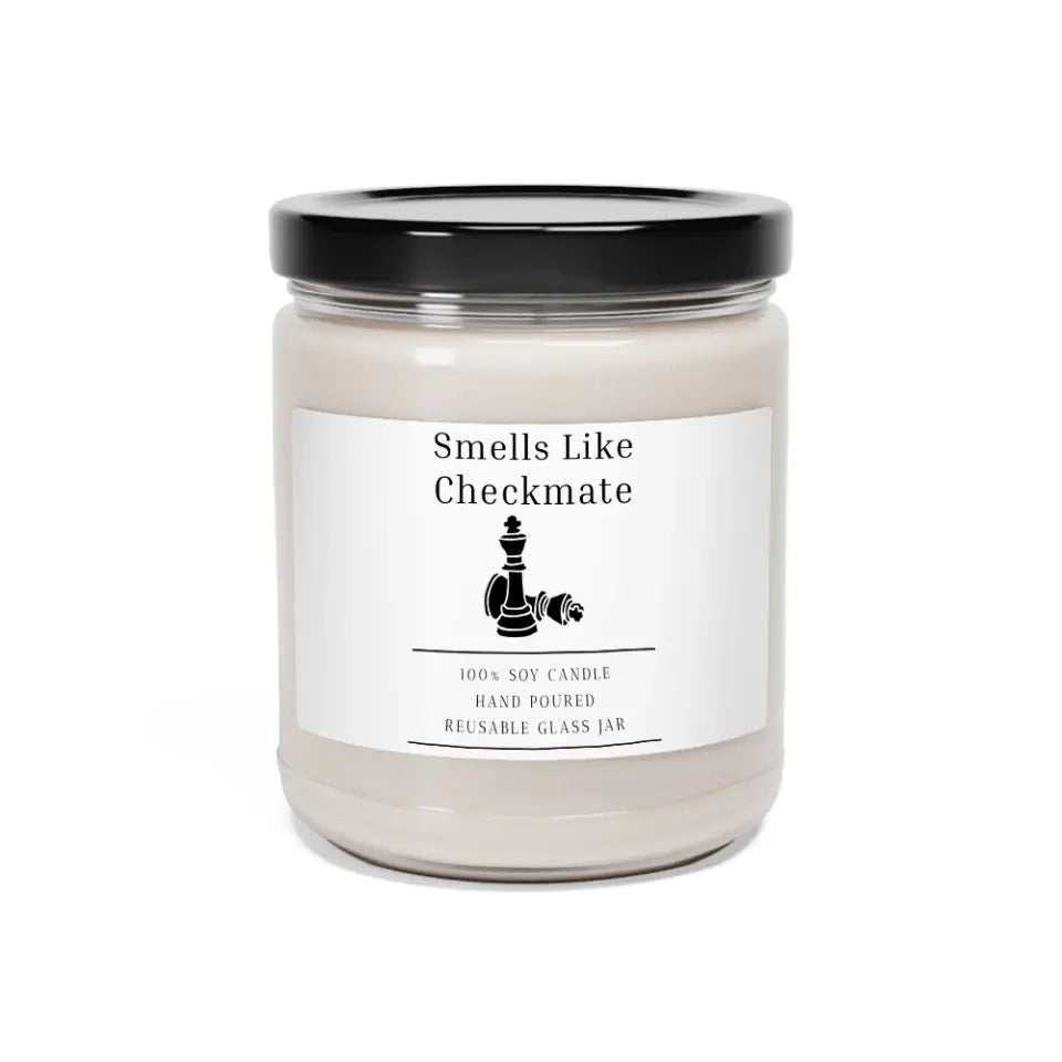 Smells Like Checkmate Personalized Scented Candle Gift For Chess Lovers