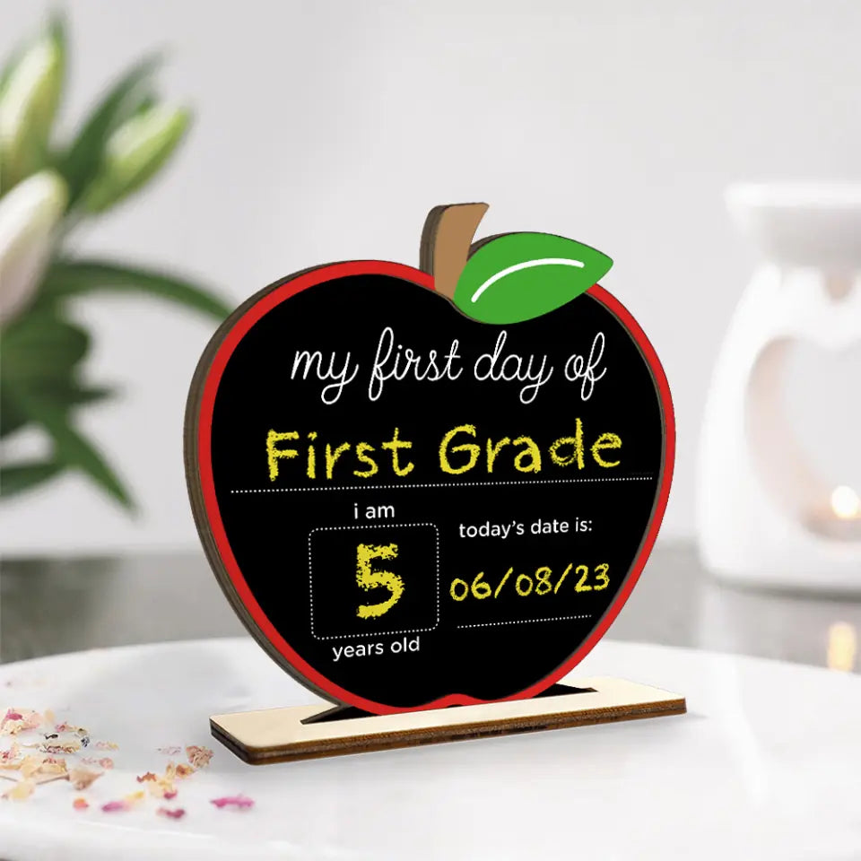 My First Day Of School Personalized Shaped Plaque